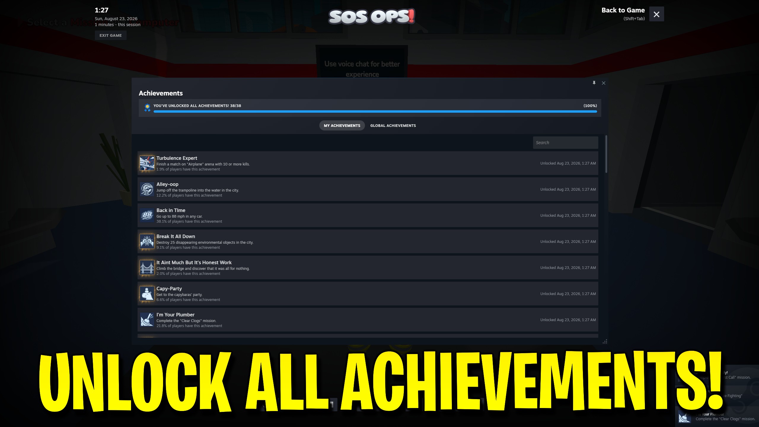 SOS OPS! — Achievement Unlocker (screenshot 2)